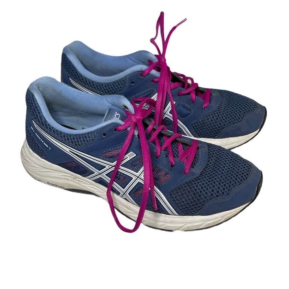 Asics Gel-Contend 5 Blue Purple Running Shoes Size 8 Outdoor Running Walking